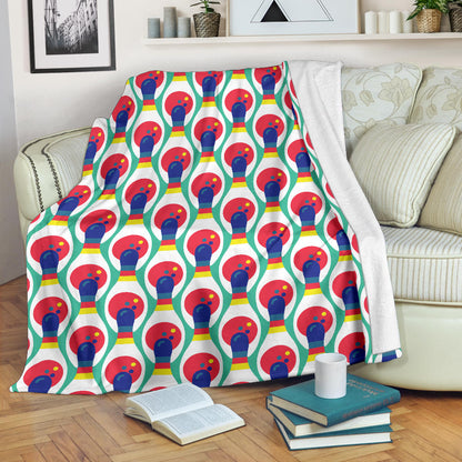 Bowling Pattern Print Design 05 Premium Blanket