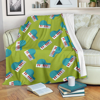 Piano Pattern Print Design 03 Premium Blanket