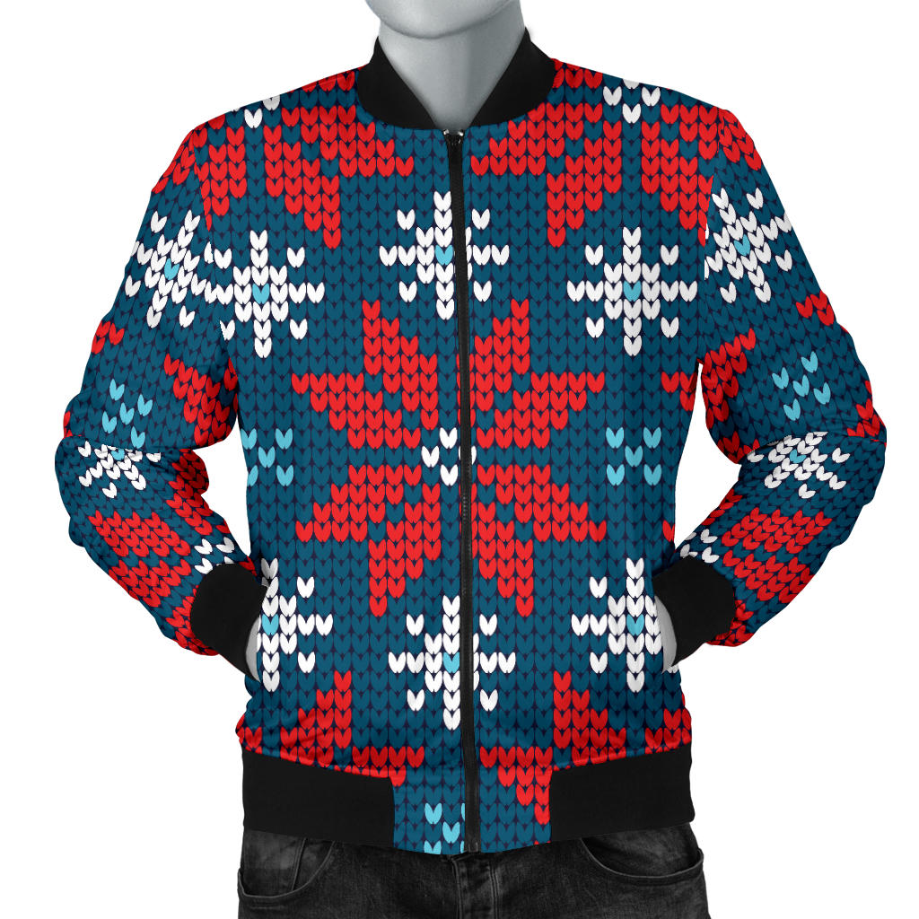Poinsettia Pattern Print Design A02 Men Bomber Jacket