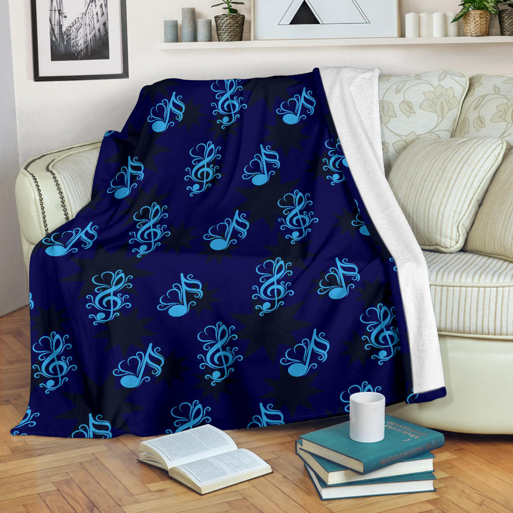 Music note Pattern Print Design A04 Premium Blanket