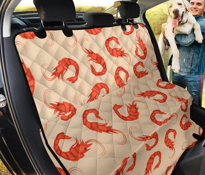 Prawn Pattern Print Design 02 Rear Dog Car Seat Cover Hammock