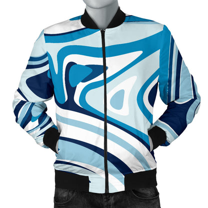 Liquid Pattern Print Design 05 Men Bomber Jacket