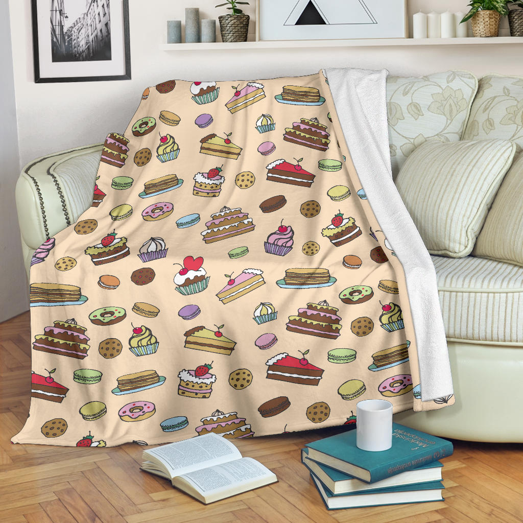 Cake Pattern Print Design 03 Premium Blanket