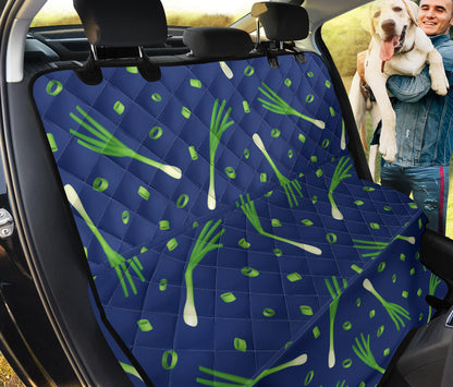 Leek Pattern Print Design 02 Rear Dog Car Seat Cover Hammock