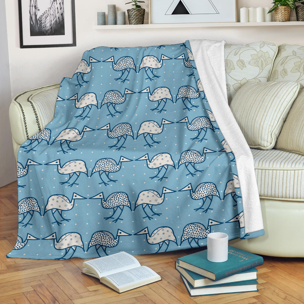 Emu Pattern Print Design 01 Premium Blanket