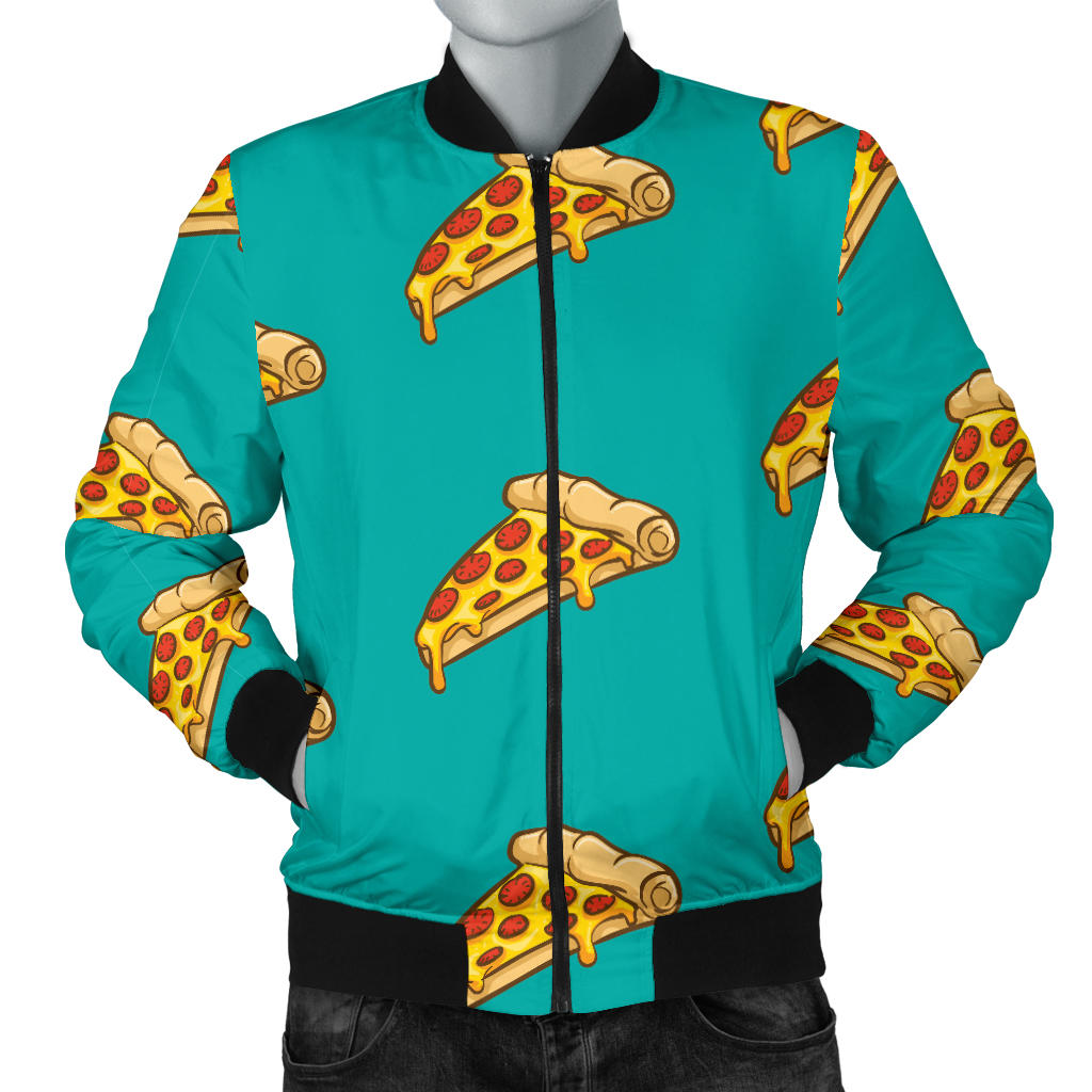 Pizza Pattern Print Design A03 Men Bomber Jacket