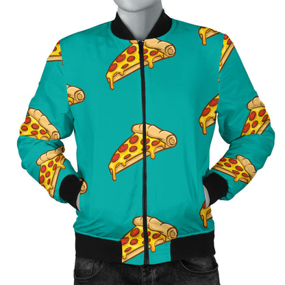 Pizza Pattern Print Design A03 Men Bomber Jacket