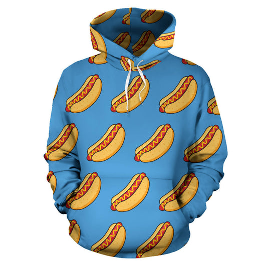 Hot Dog Pattern Print Design 02 Pullover Hoodie