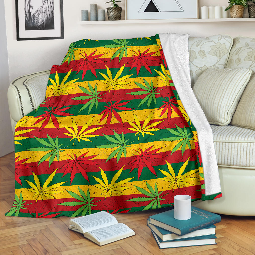 Rasta Pattern Print Design A03 Premium Blanket