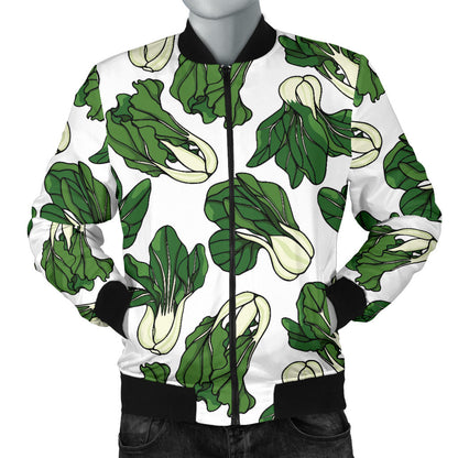 Bok Choy Pattern Print Design 02 Men Bomber Jacket