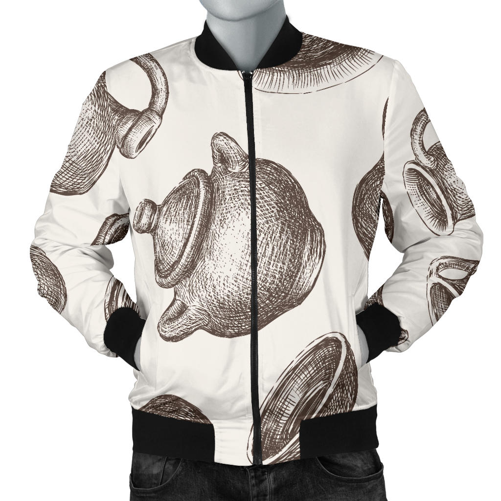 Pottery Pattern Print Design A01 Men Bomber Jacket