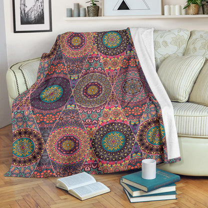 Bohemian Pattern Print Design 07 Premium Blanket