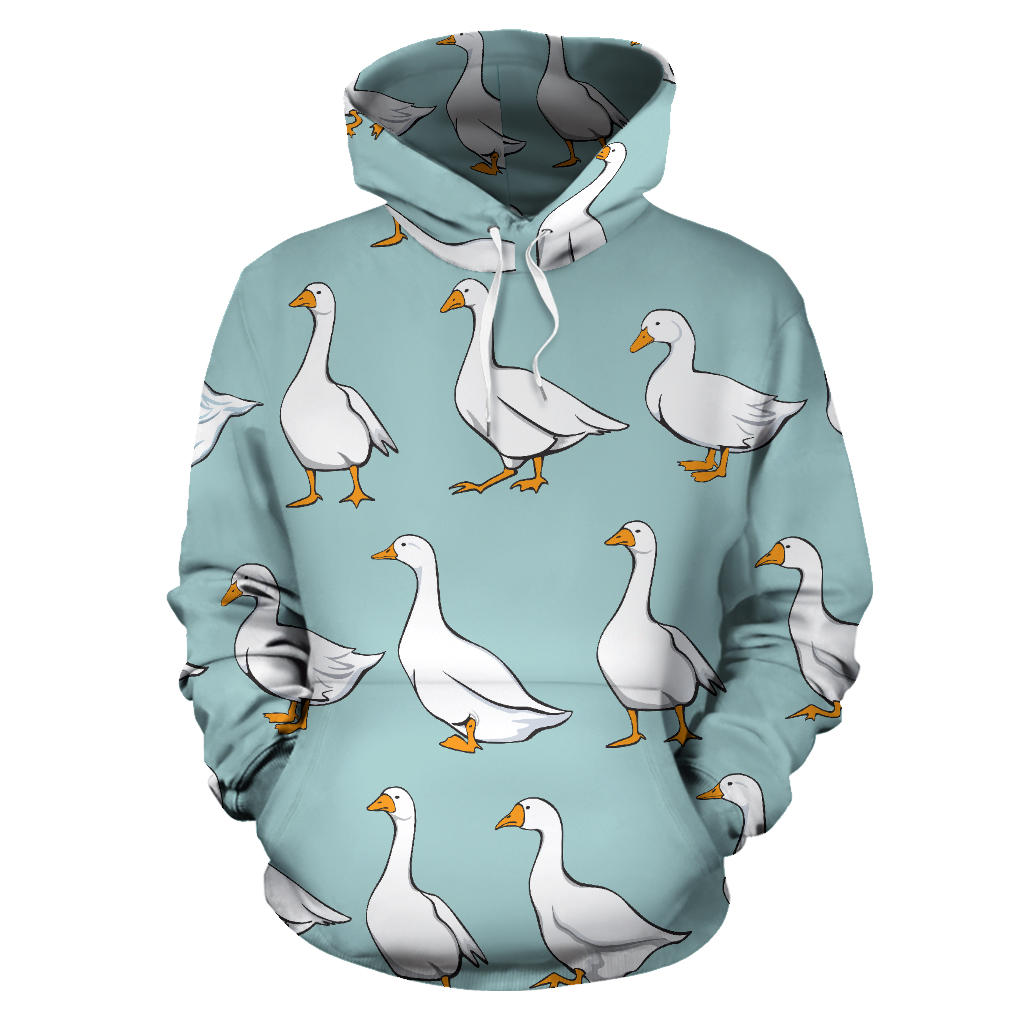 Goose Pattern Print Design 02 Pullover Hoodie