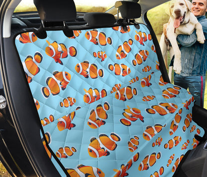 Clownfish Pattern Print Design 01 Rear Dog Car Seat Cover Hammock