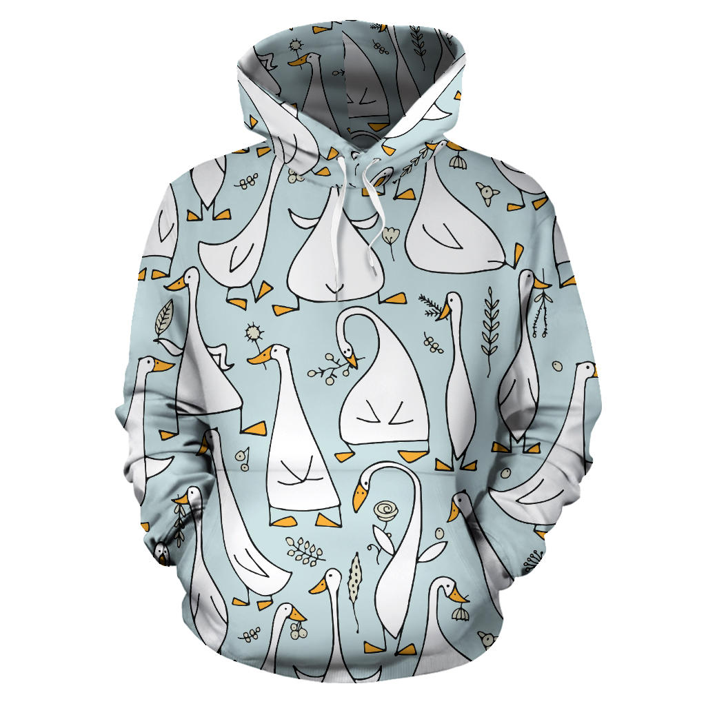 Goose Pattern Print Design 03 Pullover Hoodie