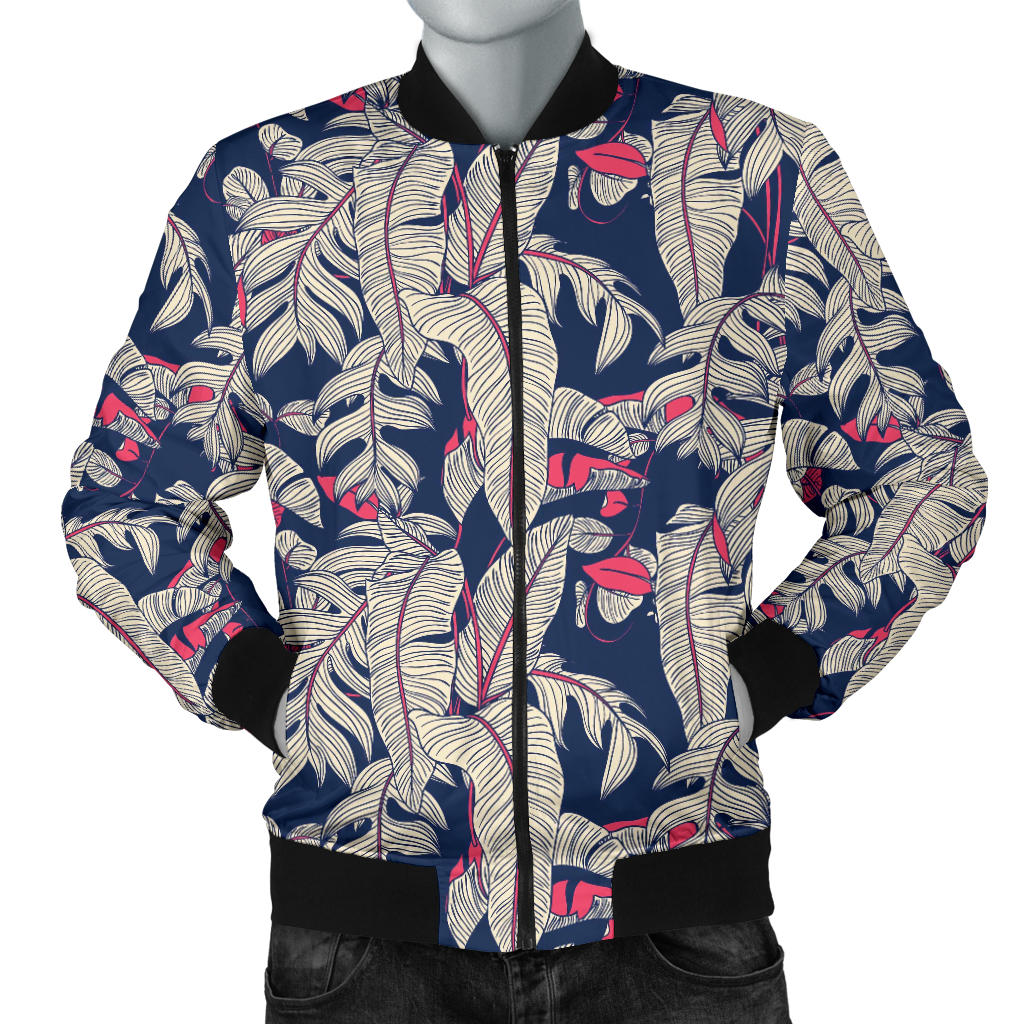 Bird Of Paradise Pattern Print Design 03 Men Bomber Jacket