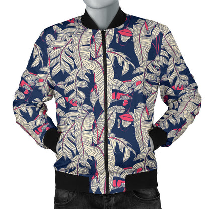 Bird Of Paradise Pattern Print Design 03 Men Bomber Jacket