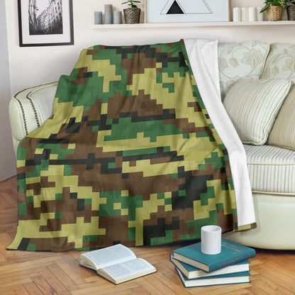 ACU Army Digital Pattern Print Design 02 Premium Blanket