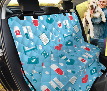 Nurse Pattern Print Design A03 Rear Dog Car Seat Cover Hammock
