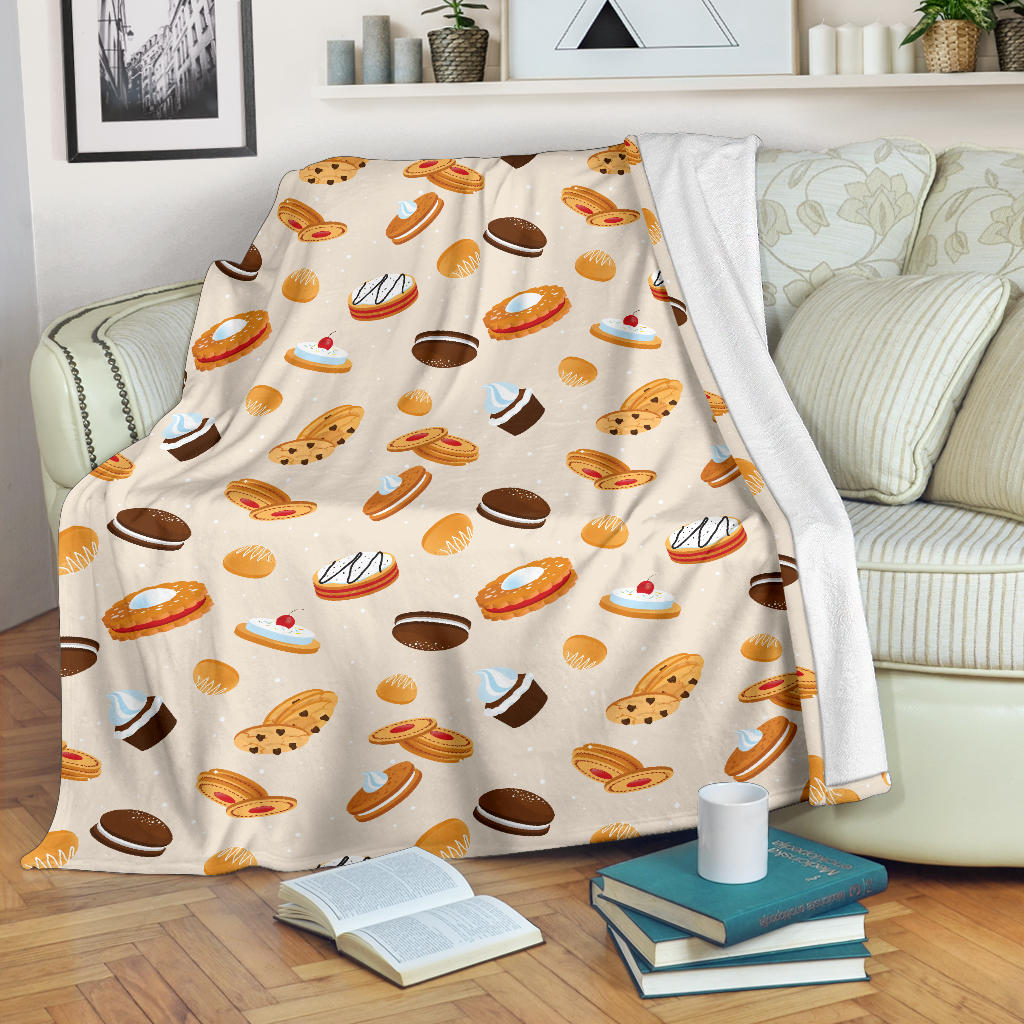 Biscuit Pattern Print Design 01 Premium Blanket