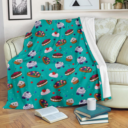 Cake Pattern Print Design 07 Premium Blanket