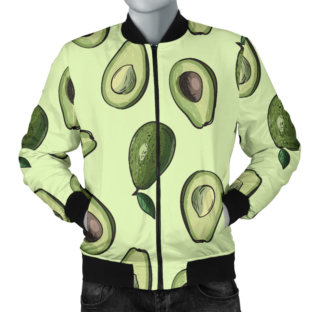 Avocado Pattern Print Design 02 Men Bomber Jacket