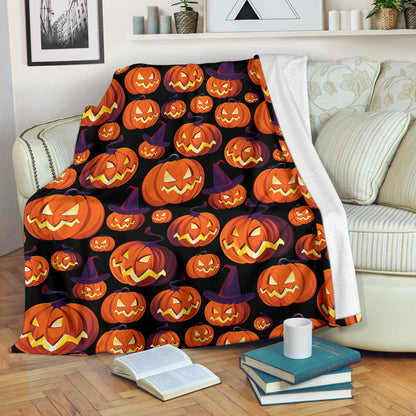 Halloween Pattern Print Design 04 Premium Blanket