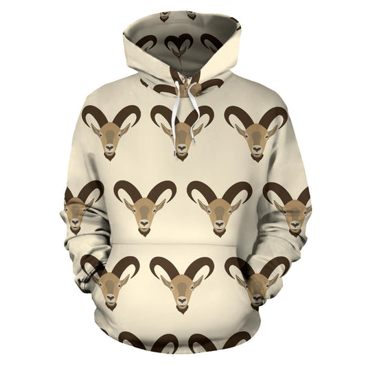 Goat Pattern Print Design 01 Pullover Hoodie