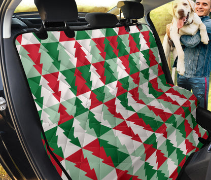 Christmas Tree Pattern Print Design 01 Rear Dog Car Seat Cover Hammock