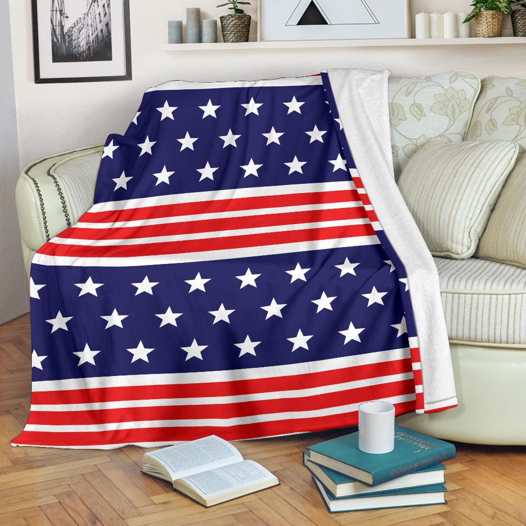Patriotic Pattern Print Design A04 Premium Blanket