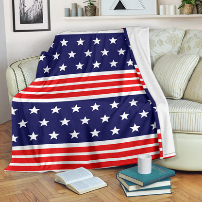 Patriotic Pattern Print Design A04 Premium Blanket