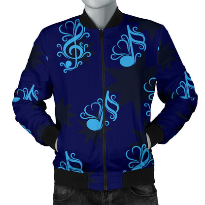 Music note Pattern Print Design A04 Men Bomber Jacket