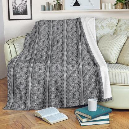 Cable Knit Pattern Print Design 01 Premium Blanket
