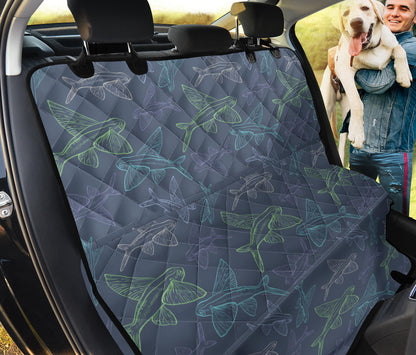 Flying Fish Pattern Print Design 02 Rear Dog Car Seat Cover Hammock