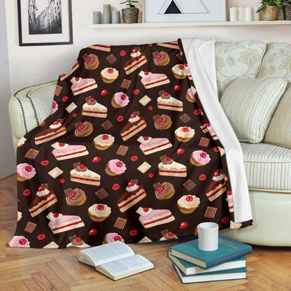 Cake Pattern Print Design 04 Premium Blanket
