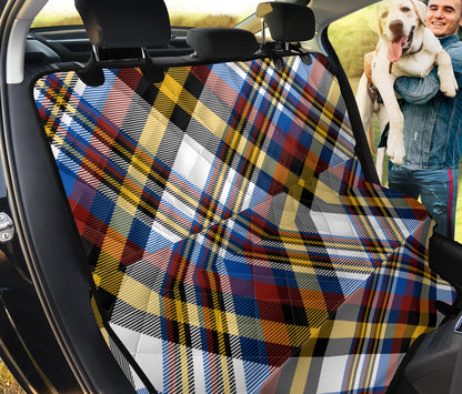 Madras Pattern Print Design 01 Rear Dog Car Seat Cover Hammock