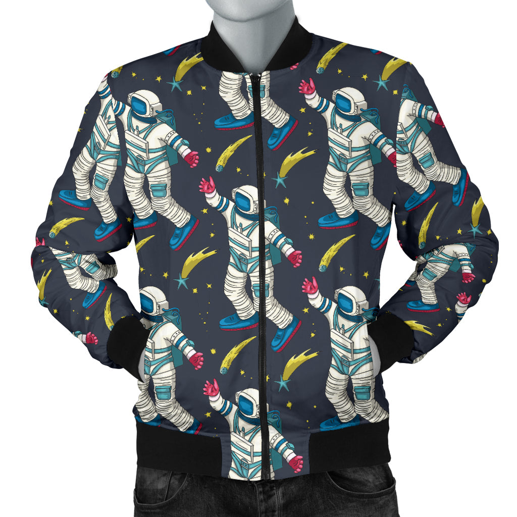 Astronaut Pattern Print Design 04 Men Bomber Jacket