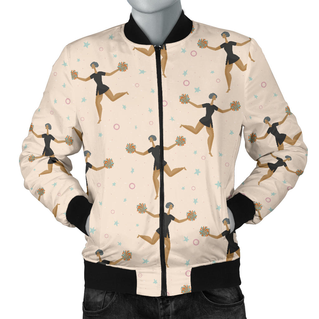Cheerleader Pattern Print Design 03 Men Bomber Jacket