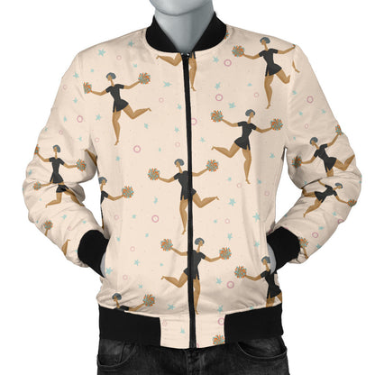 Cheerleader Pattern Print Design 03 Men Bomber Jacket