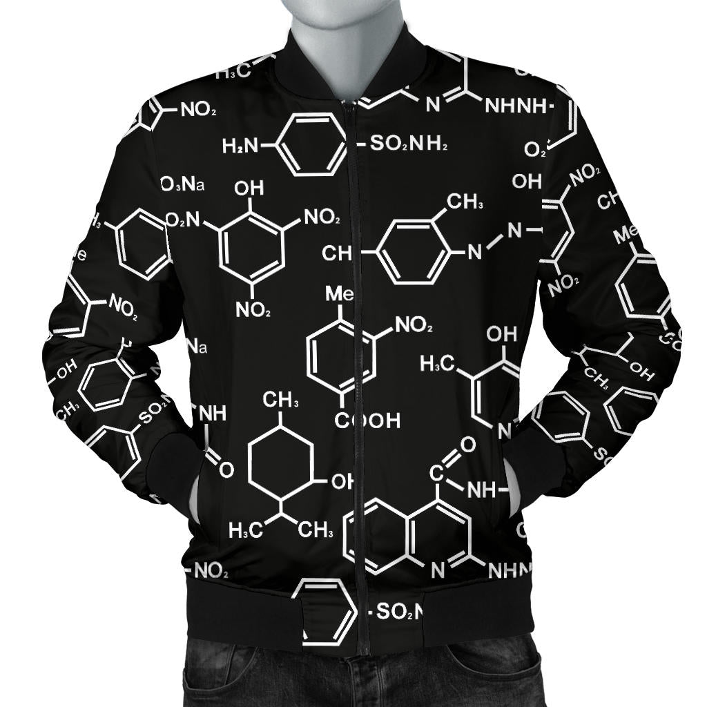 Chemical Pattern Print Design 02 Men Bomber Jacket