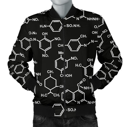 Chemical Pattern Print Design 02 Men Bomber Jacket