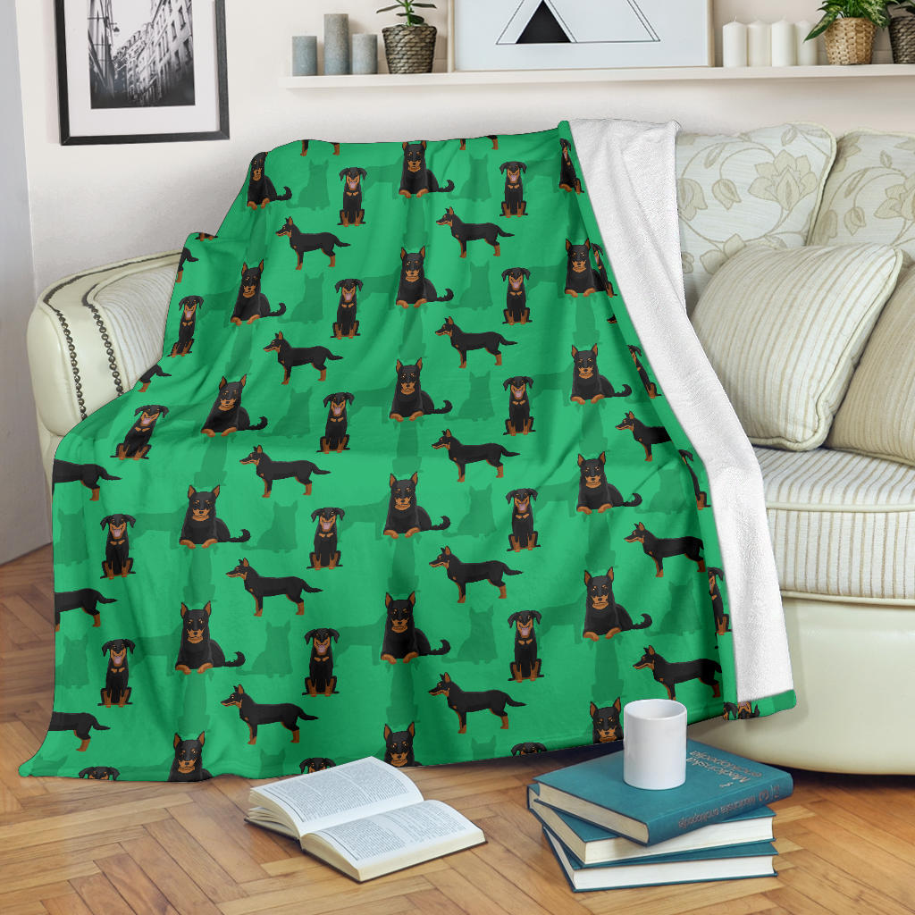 Beauceron Pattern Print Design 01 Premium Blanket
