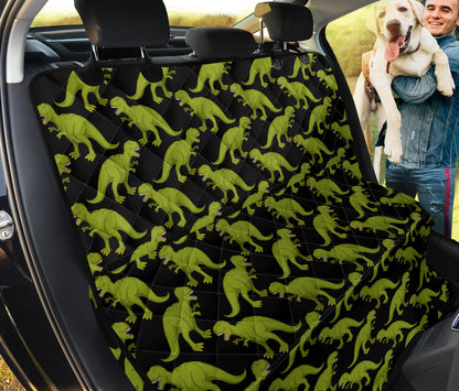 T Rex Pattern Print Design A02 Rear Dog Car Seat Cover Hammock