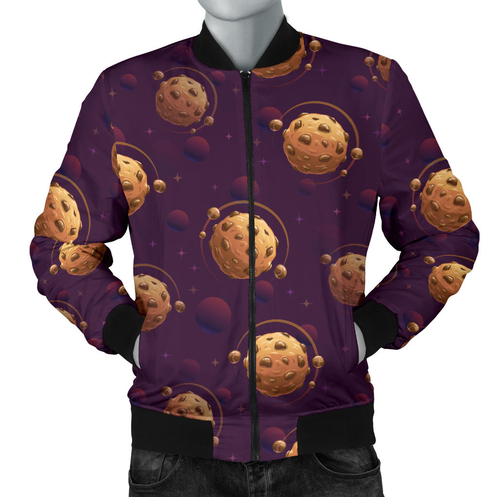Cookie Pattern Print Design 03 Men Bomber Jacket