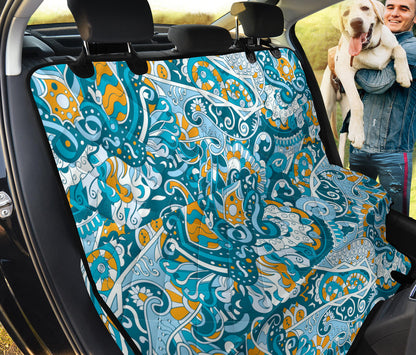 Funky Retro Pattern Print Design A03 Rear Dog Car Seat Cover Hammock