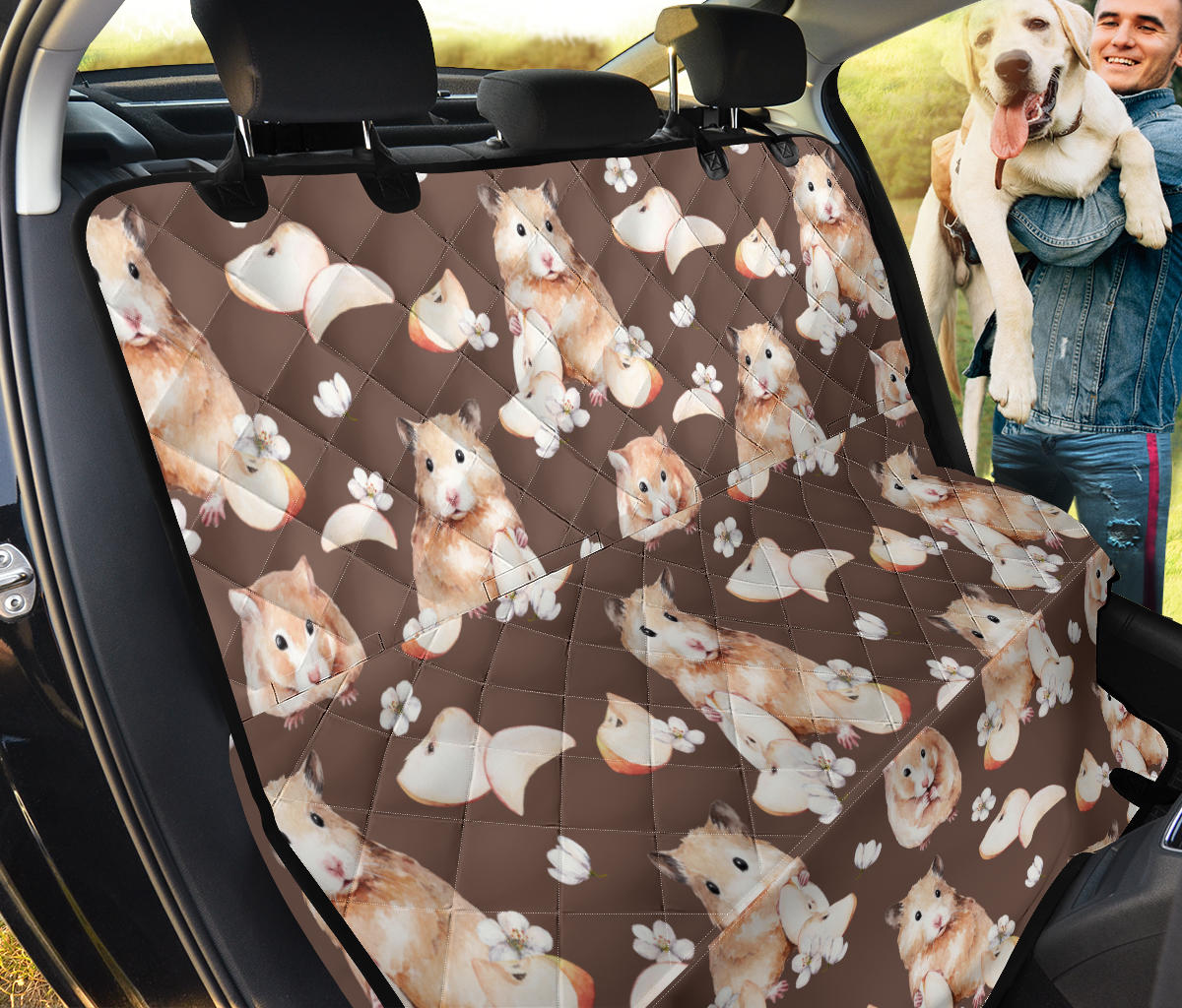 Hamster Pattern Print Design 03 Rear Dog Car Seat Cover Hammock