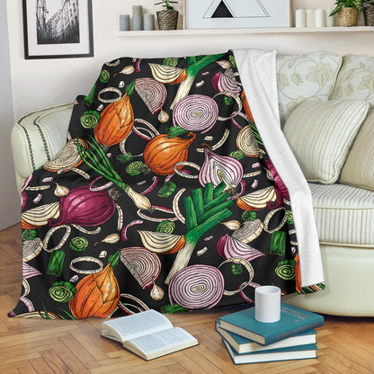 Onion Pattern Print Design A03 Premium Blanket