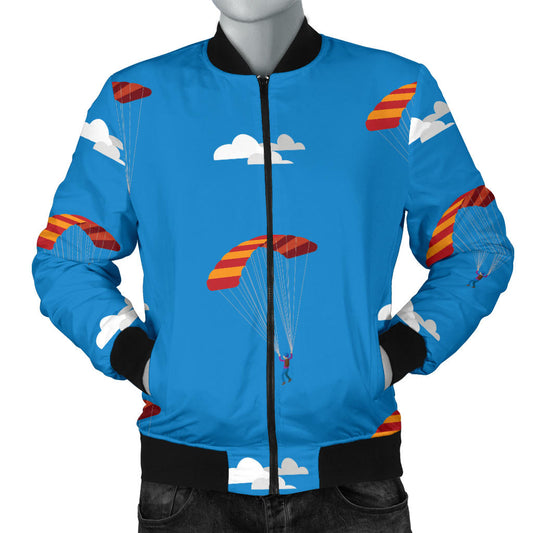 Skydiving Pattern Print Design 02 Men Bomber Jacket