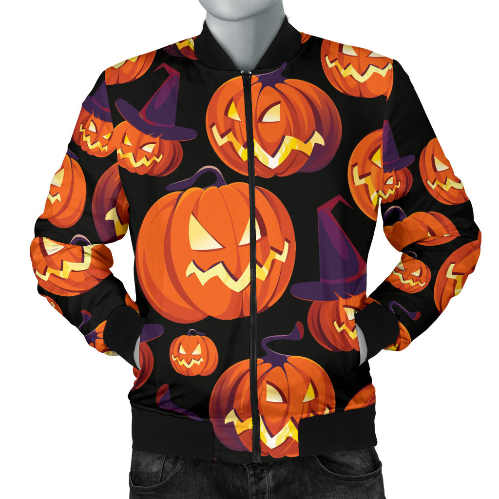 Halloween Pattern Print Design 04 Men Bomber Jacket