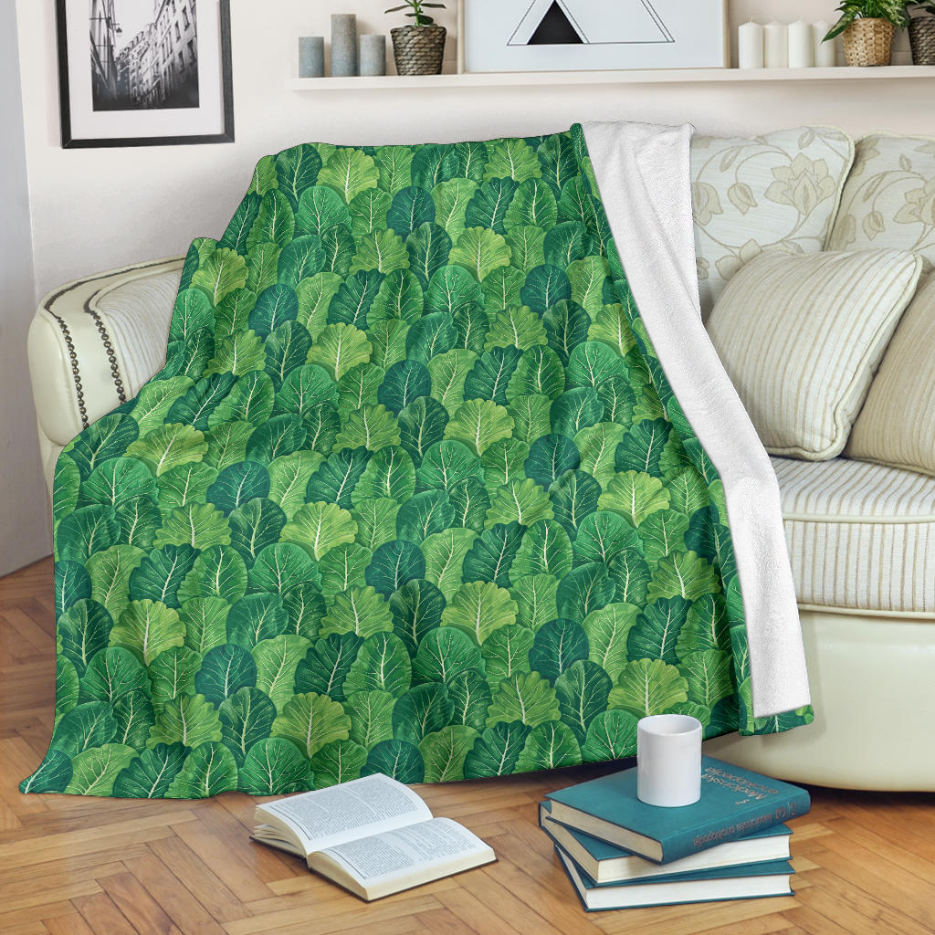 Cabbage Pattern Print Design 02 Premium Blanket